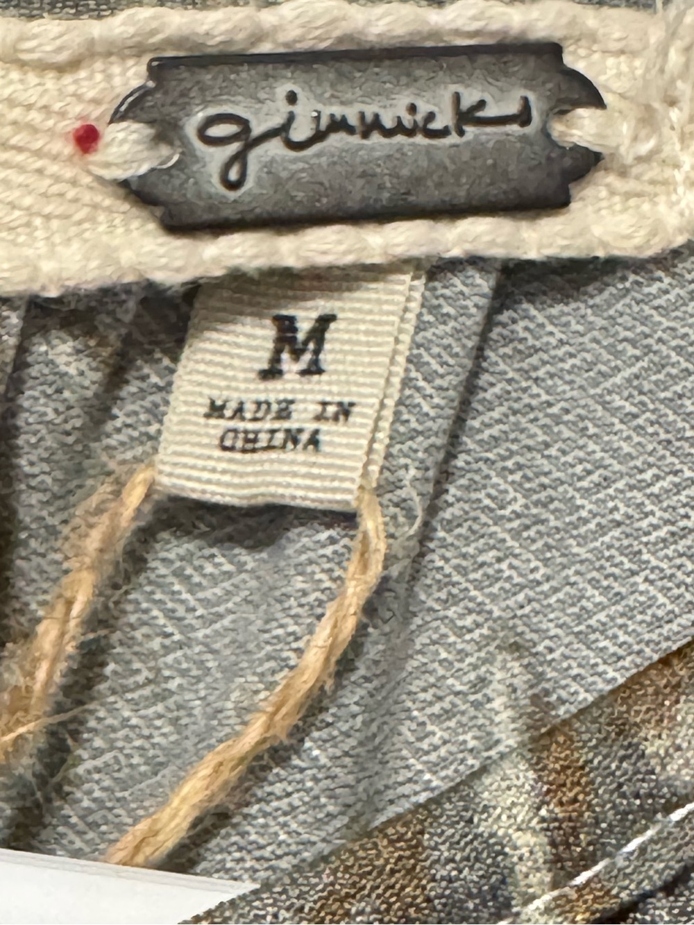 gimmicks by BKE Gray and Cream Mixed-Media Boho Tunic - Picture 2 of 6